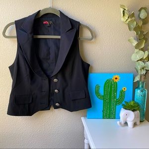 Black Mid Business Vest